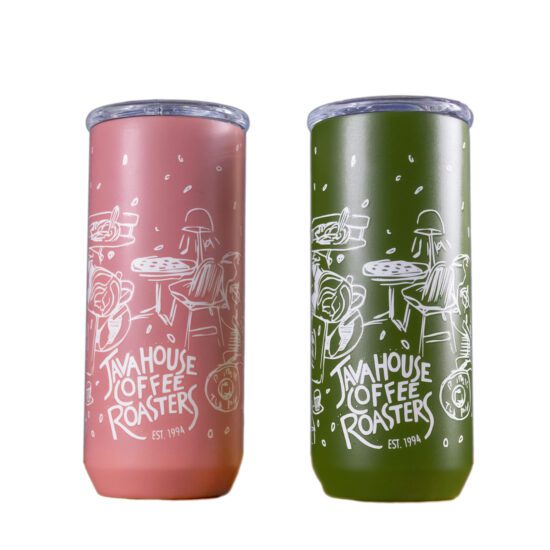 created co. everyday pink and green tumblers 16 ounce travel coffee