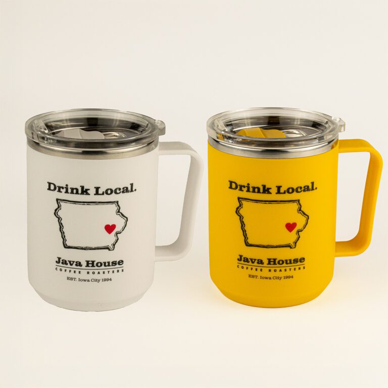 Drink Local Love Iowa Camp Mug both